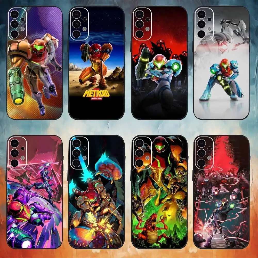 

Game M-Metroid Cool Phone Case For Samsung S25,S24,S21,S22,S23,S30,Ultra,S20,Plus,Fe,Note,10,9,5G Black Cover