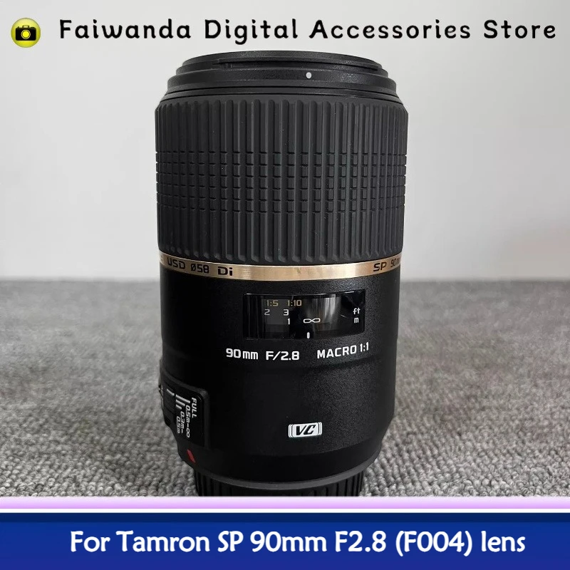

95% New Genuine For Tamron SP 90mm F2.8 Di MACRO 1:1 VC USD F004 Full Frame Macro Lens Anti Shake Prime Camera Lens