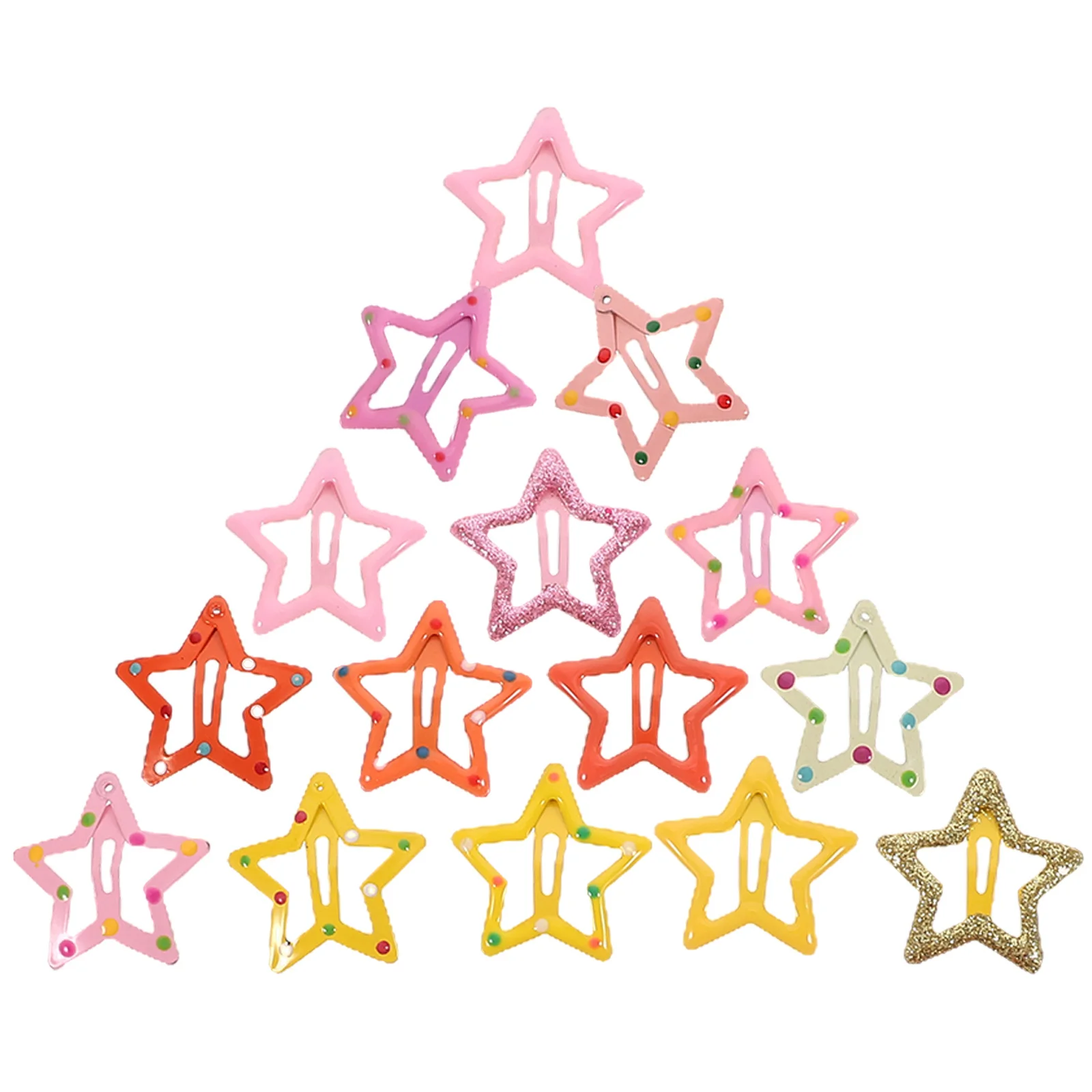 

35Pcs Kids Star Hair Clips Small Cute Hair Accessories for Little Girls Toddler Decorative Snap Clips Party Daily Use