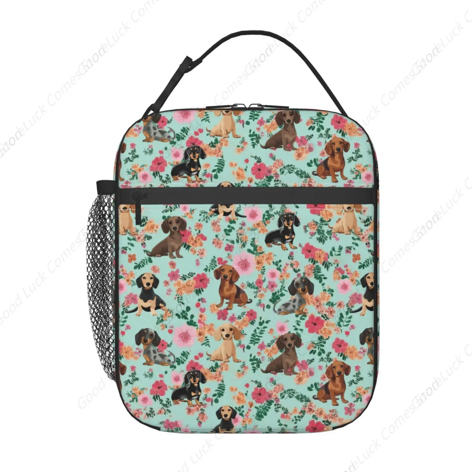 حقيبة غداء على شكل زهرة الكلب معزولة قابلة لإعادة الاستخدام صندوق غداء مبرد حراري للرجال والنساء للعمل والسفر والنزهات والمشي لمسافات طويلة #1