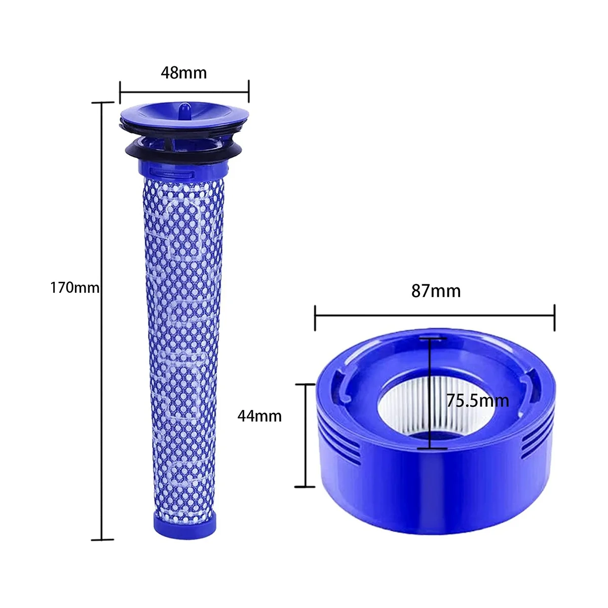 ชุดแผ่นกรองมอเตอร์ HEPA โพสต์ V8 V7และเครื่องบดกาแฟกรองก่อนสำหรับ V7 V8สัตว์