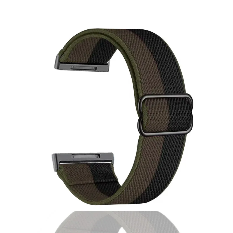 Nylon Strap for Fitbit Versa 3 Adjustable Elastic Smart Watch Bands Wristband for Fitbit Charge 5/Versa 3