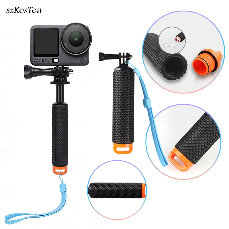 Schwimmender Handgriff mit Auftrieb für GoPro Hero 13 12 11 Insta360 SJCAM AKASO DJI Wasserdichte Unterwasser-Tauchkamera-Halterung