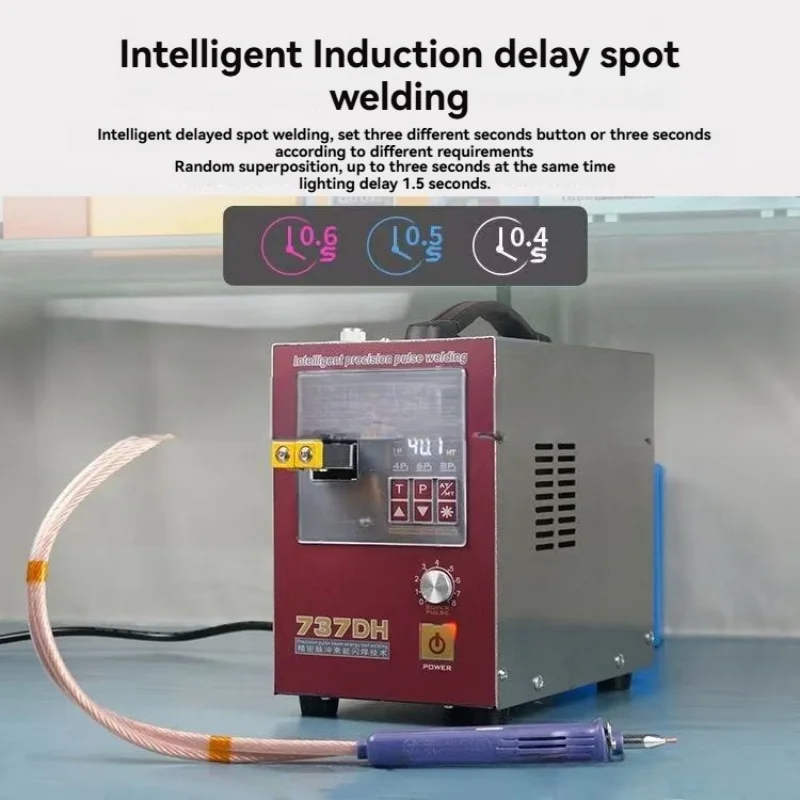 737DH Induction Pre Welding Delay Battery Spot Welding Machine 18650 Lithium Battery High Power Welding Machine
