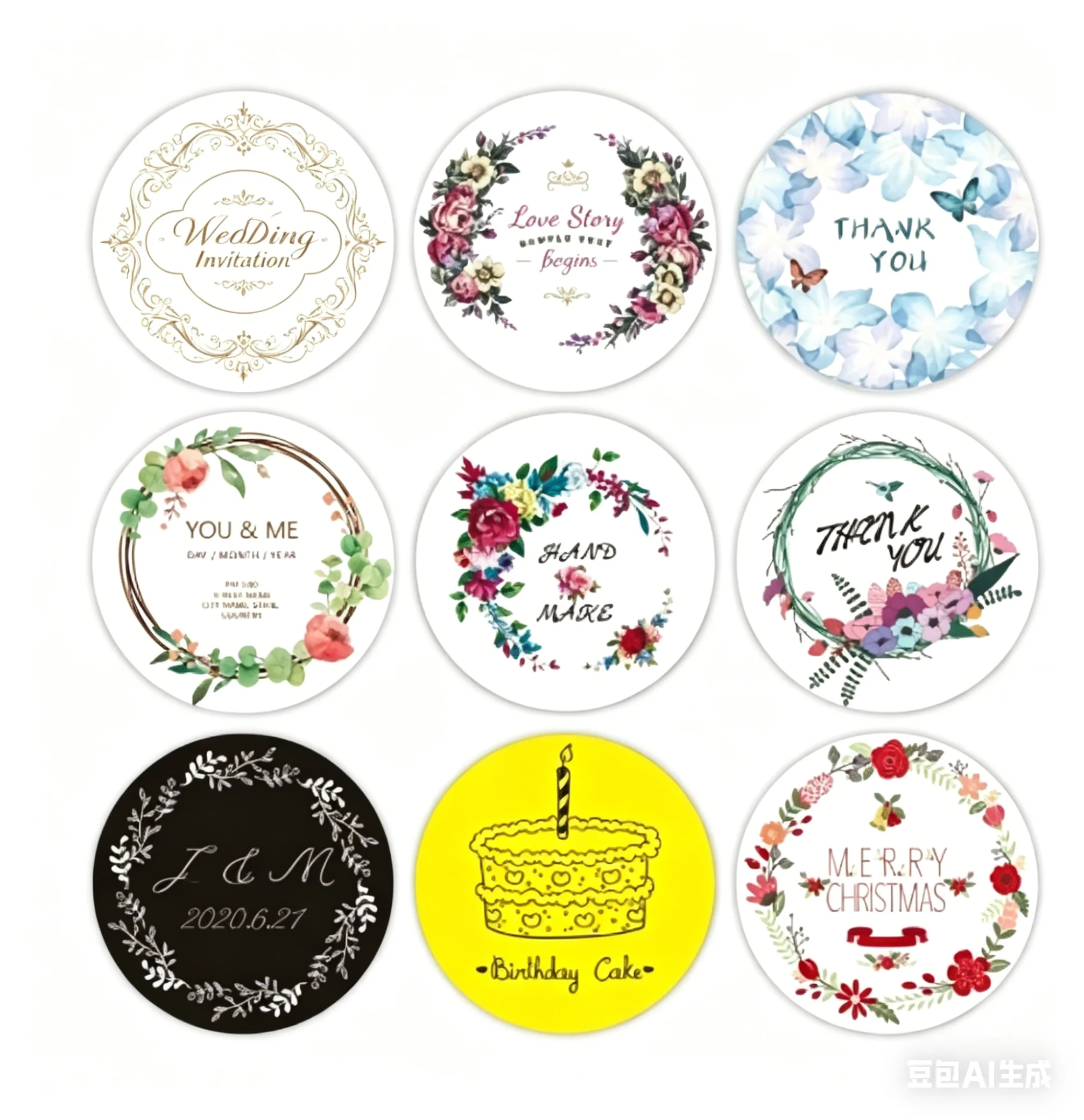 Autocollants personnalisés, ét - Wedding Packaging avis et prix