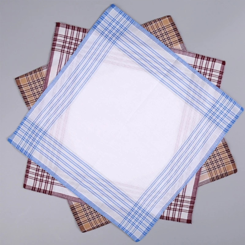 ผ้าเช็ดตัวนุ่มและดูดซับได้ Soft Checkered Pattern Hankies สำหรับเจ้าบ่าว Drop Shipping