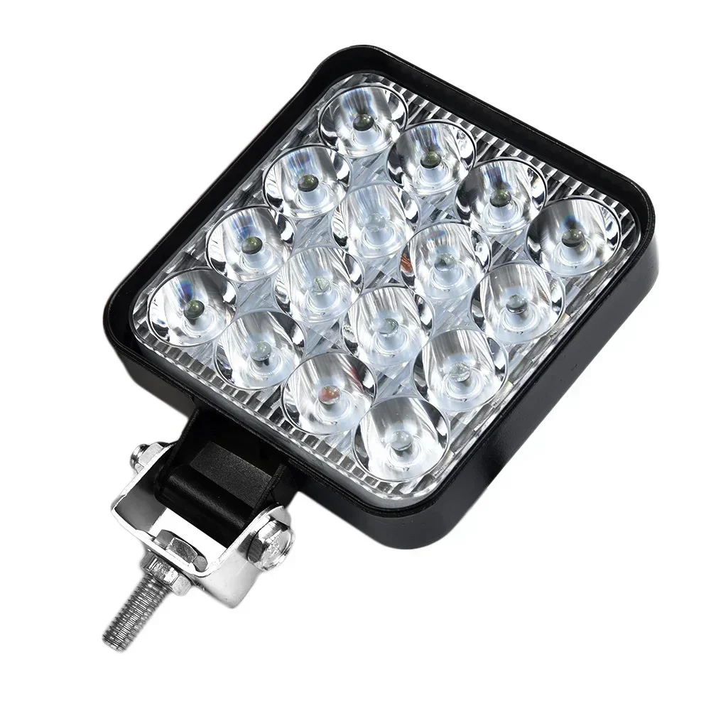 16 LED Work Light Bar Floodlight 48W Fog Light 12V/24V 6000K Waterproof Dustproof Truck Tractor Car Lights Aluminum-Alloy