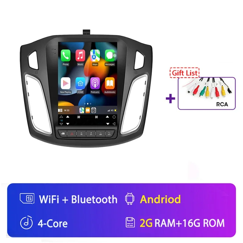 4G + WIFI Android 15 Stereo Voor Ford Focus 3 MK 3 2011-2017 2018 Auto Radio Multimedia Speler GPS 2din Carplay Auto DVD WIFI