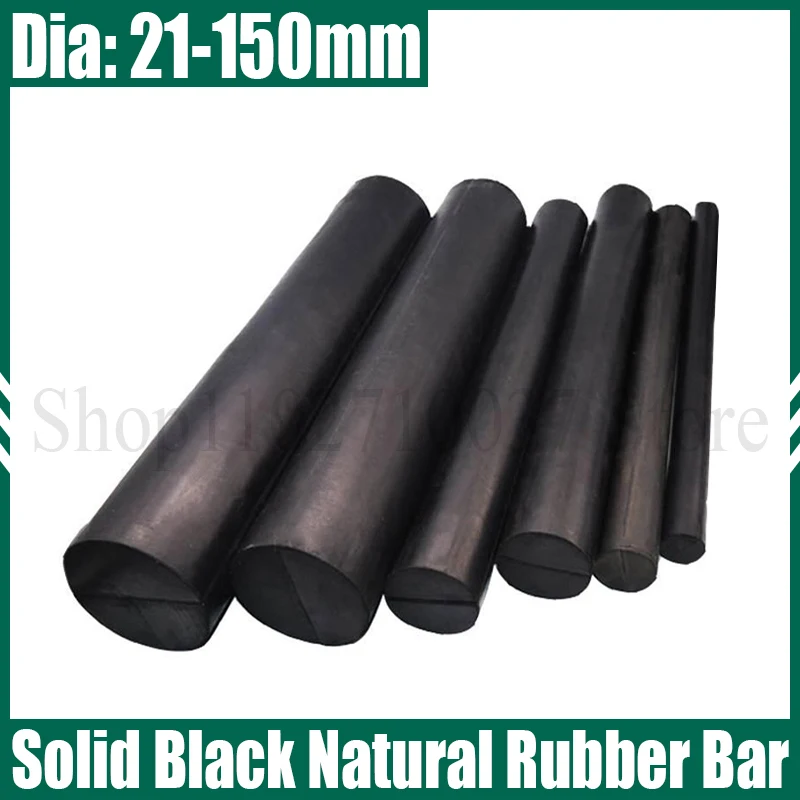 1PCS Dia=21-150mm L=40-500mm Black Natural Rubber Bar Oil Resistant Solid Nitrile Rubber Rod Highly Elastic NBR Round Rod