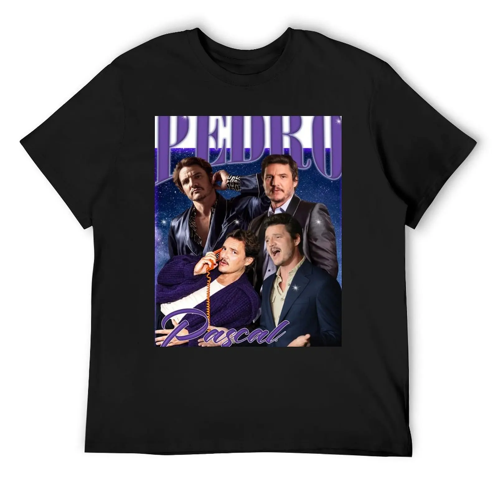 

Vintage Pedro Pascal T-Shirt customizeds blue archive vintage t shirts Aesthetic clothing shirts men