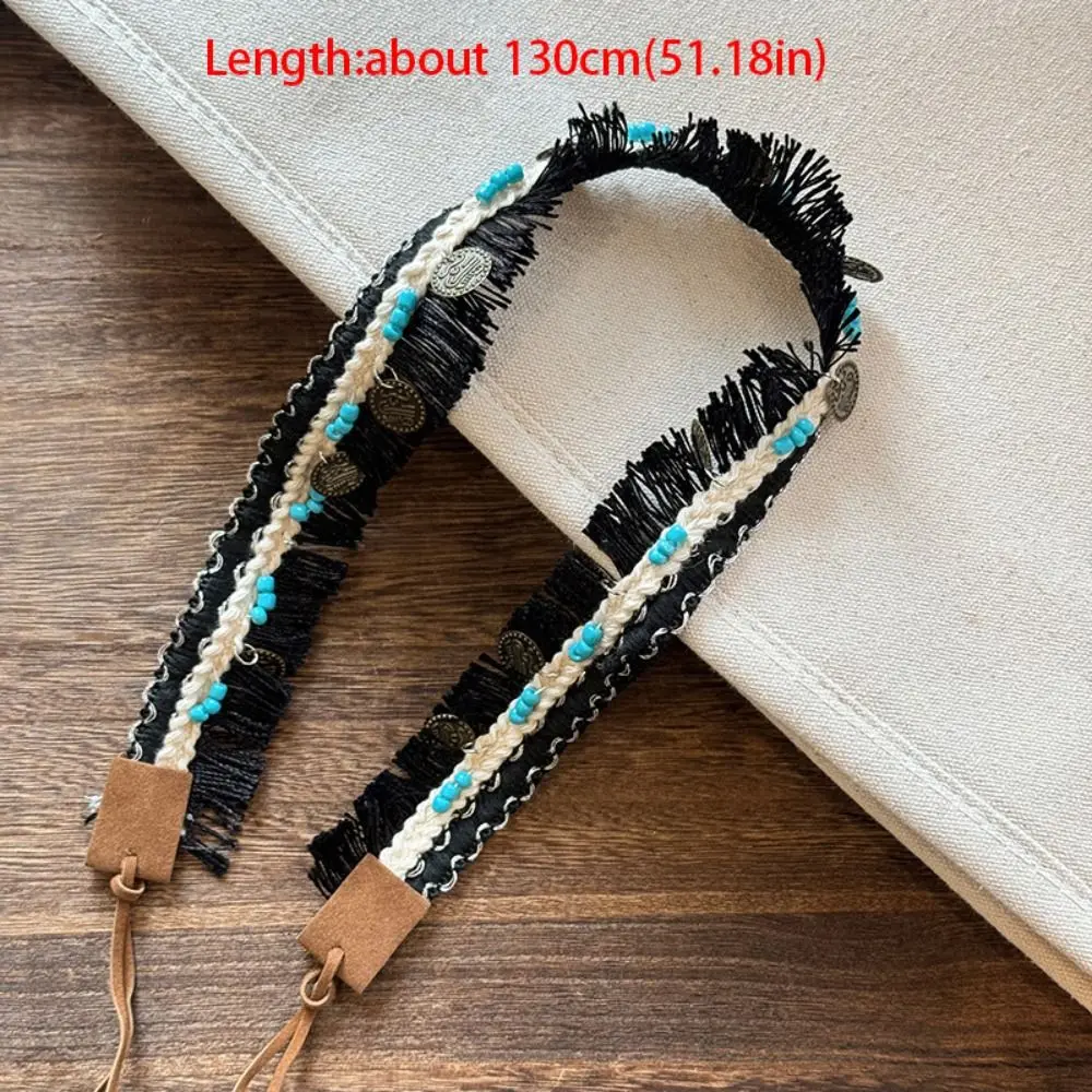 موضة بولي Leather الجلود العرقية نمط حزام الرجعية حزام البوهيمي نمط الخصر سلسلة الدنيم الغربي الكورية نمط نسج حزام المرحلة #6