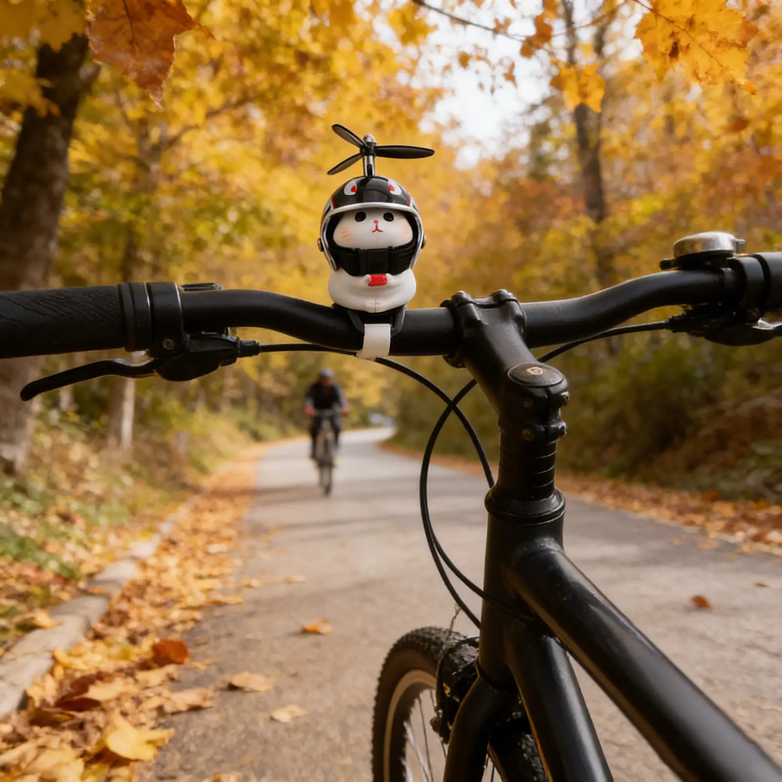 

Cat Bike Handlebar Decoration Resin Kitten Ornament Creative Black Bamboo Shark Design Cool Bike Accessories for Scooter Bicycle