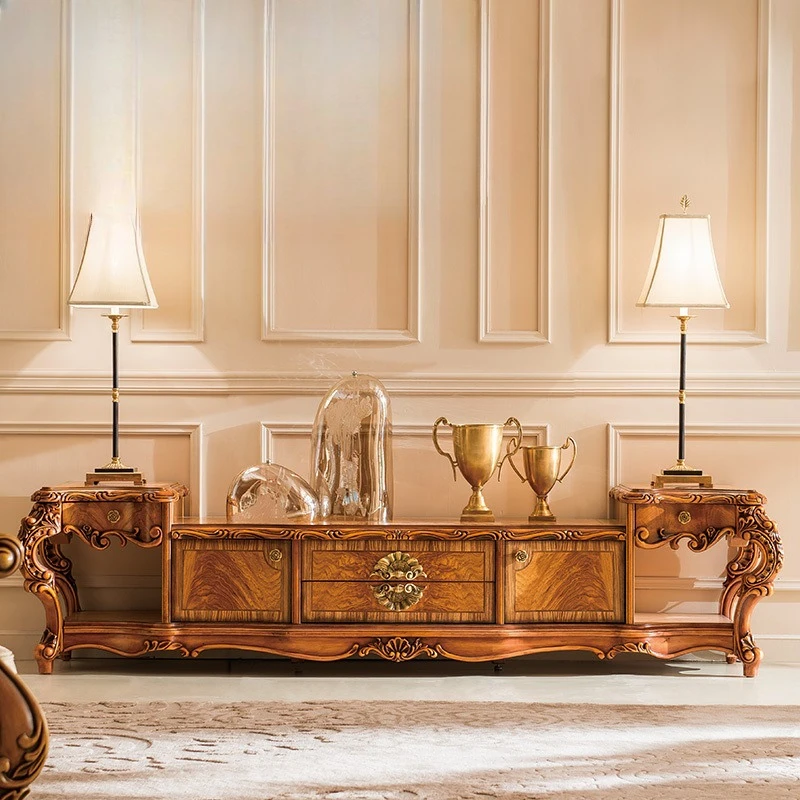 

European-style Living Room Low Cabinet 1.85 Meters Living Room Low Cabinet 2.49 Meters Large TV Cabinet Floor Cabinet