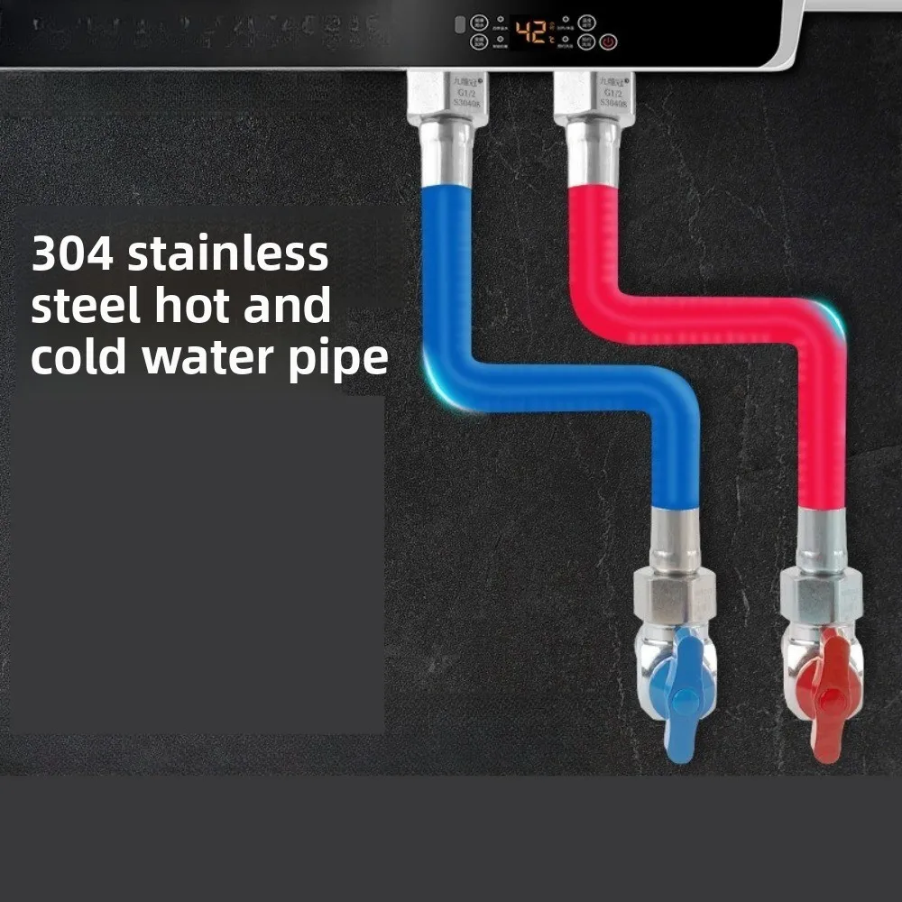 

Шланг из нержавеющей стали 304, водонагреватель, впускная труба для горячей или холодной воды, 4 точки, сильфон, металлический универсальный взрывозащищенный газовый шланг