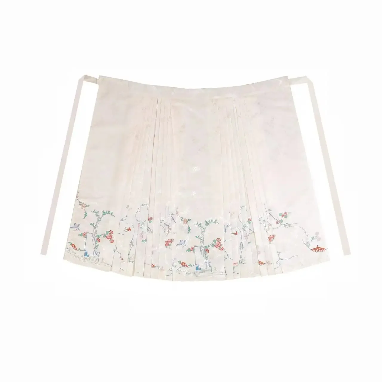 Hanfu Women's Ming Dynasty New Chinese Horse Face Skirt Set, Daily Commuting Improvement, Dark Pattern Jacquard Aircraft Sleeves