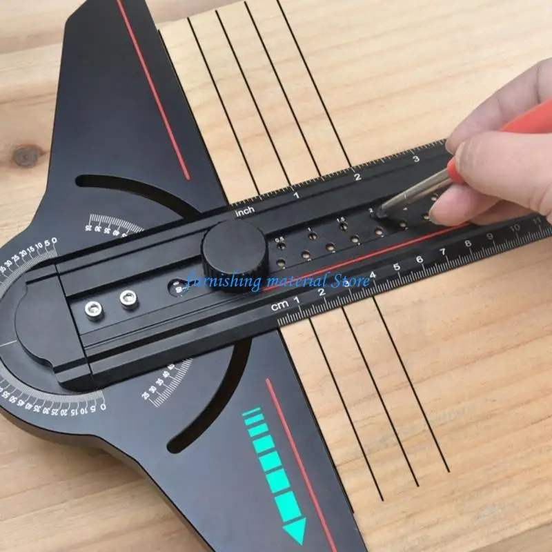 

Y5gd углы искателя алюминиевых углов датчики T Ruler Woodworking Scriber Marking Ruler Multifunctor Trotcractor для