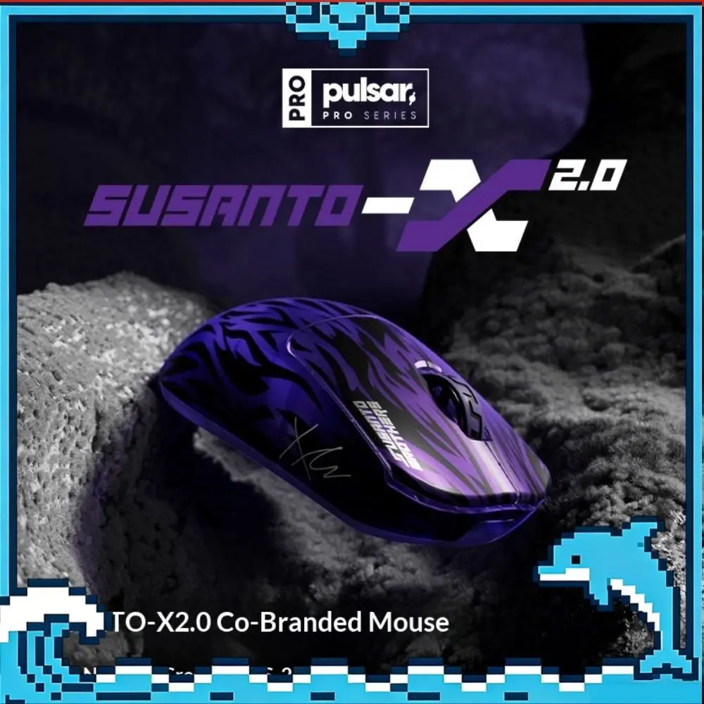 Pulsar SUSANTO-X 2.0 Mouse Wireless Phantom Purple Large XS-2 Sensor 42K DPI 8000Hz Polling Susanto 53g Lightweight Gaming Mouse