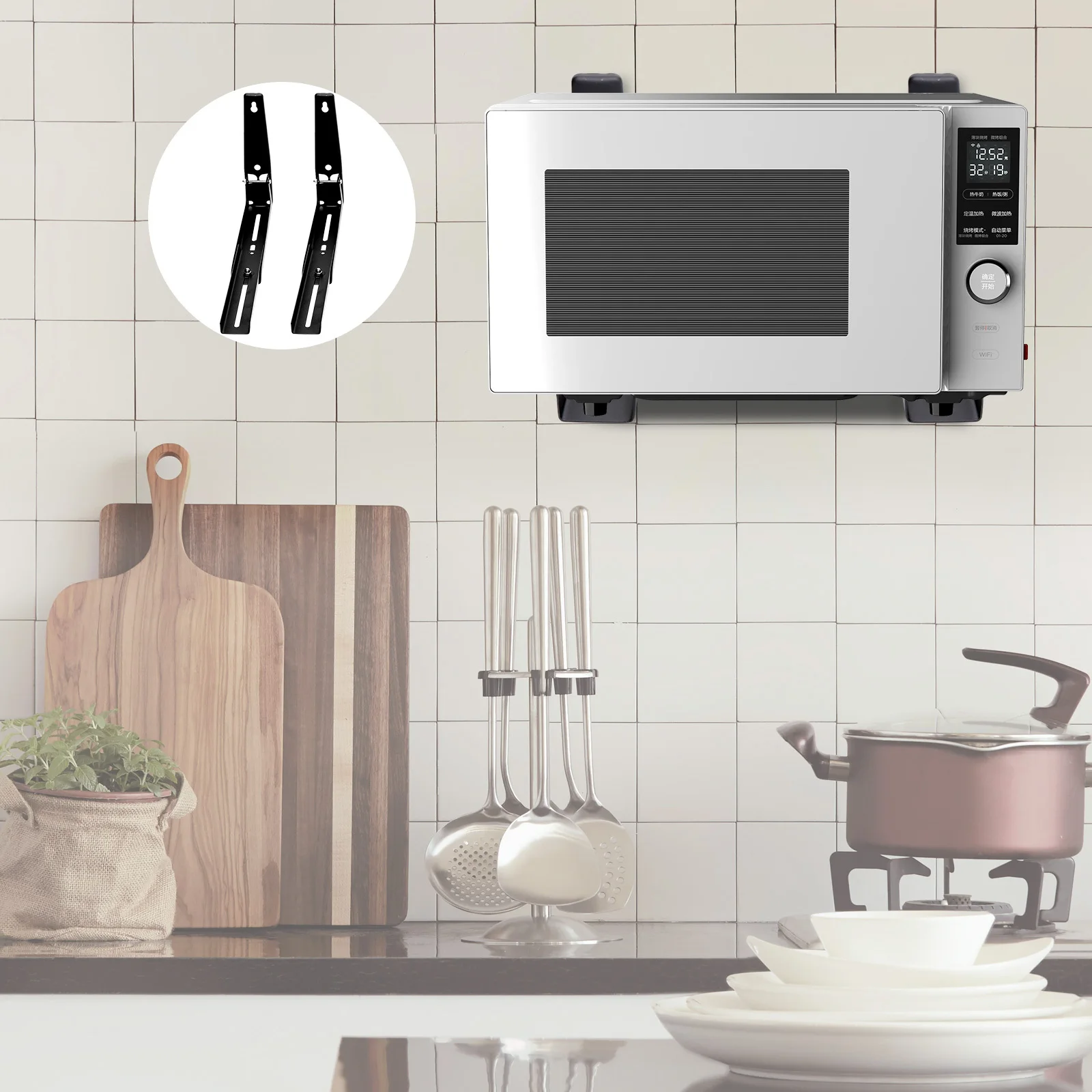 

Кронштейн для микроволновой печи из нержавеющей стали 304, прочный, настенный, складной, выдвижной, для установки на стену, полка-подставка для духовки