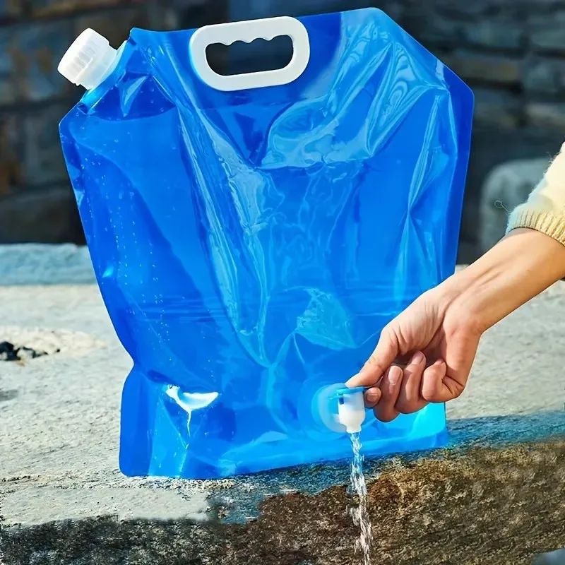 1/2PCs 5/10L camping water bag portable folding water bucket large water container outdoor travel collapsible pouch can