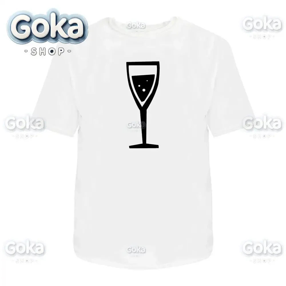 Wine Glass Graphic T Shirts Mens Clothing New in Tops & Tees Cotton Women Printed T-shirt Y2K Clothes Cute Funny Tshirt