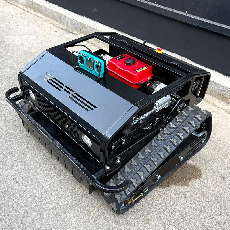 Customized 800mm Working Width Remote Control Crawler Lawn Mower Grass Cutter For Farm And Garden
