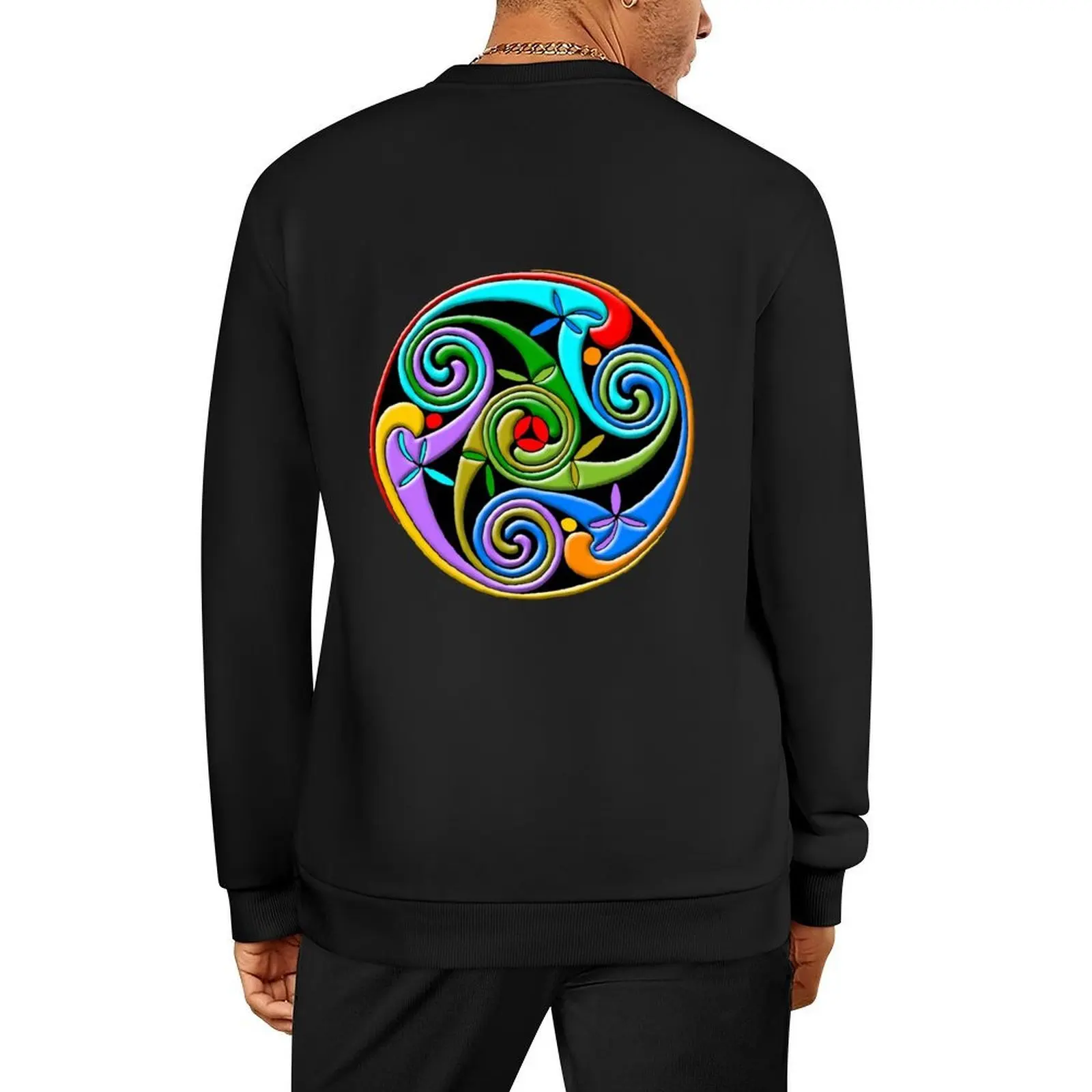 

Celtic Illumination - Trinity Swirl II Pullover tracksuit mens clothing mens clothes fashion men new sweatshirt