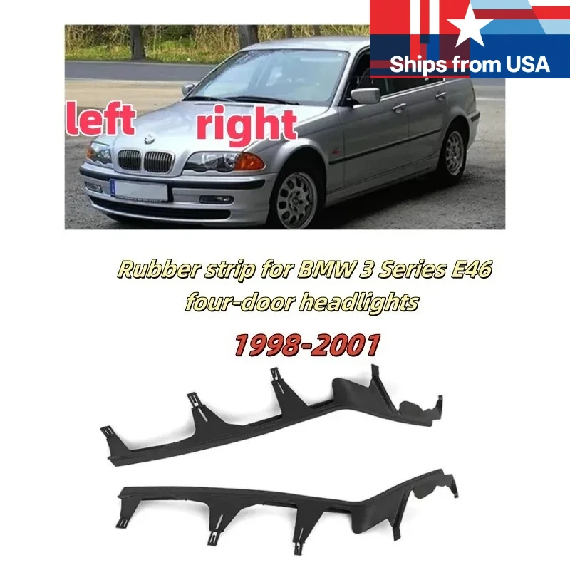 

Для BMW 3 серии E46 1998-2001 резиновое уплотнение фар, декоративная лента для фар для 4 автомобиля, защищенная от атмосферных воздействий уплотнительная лента