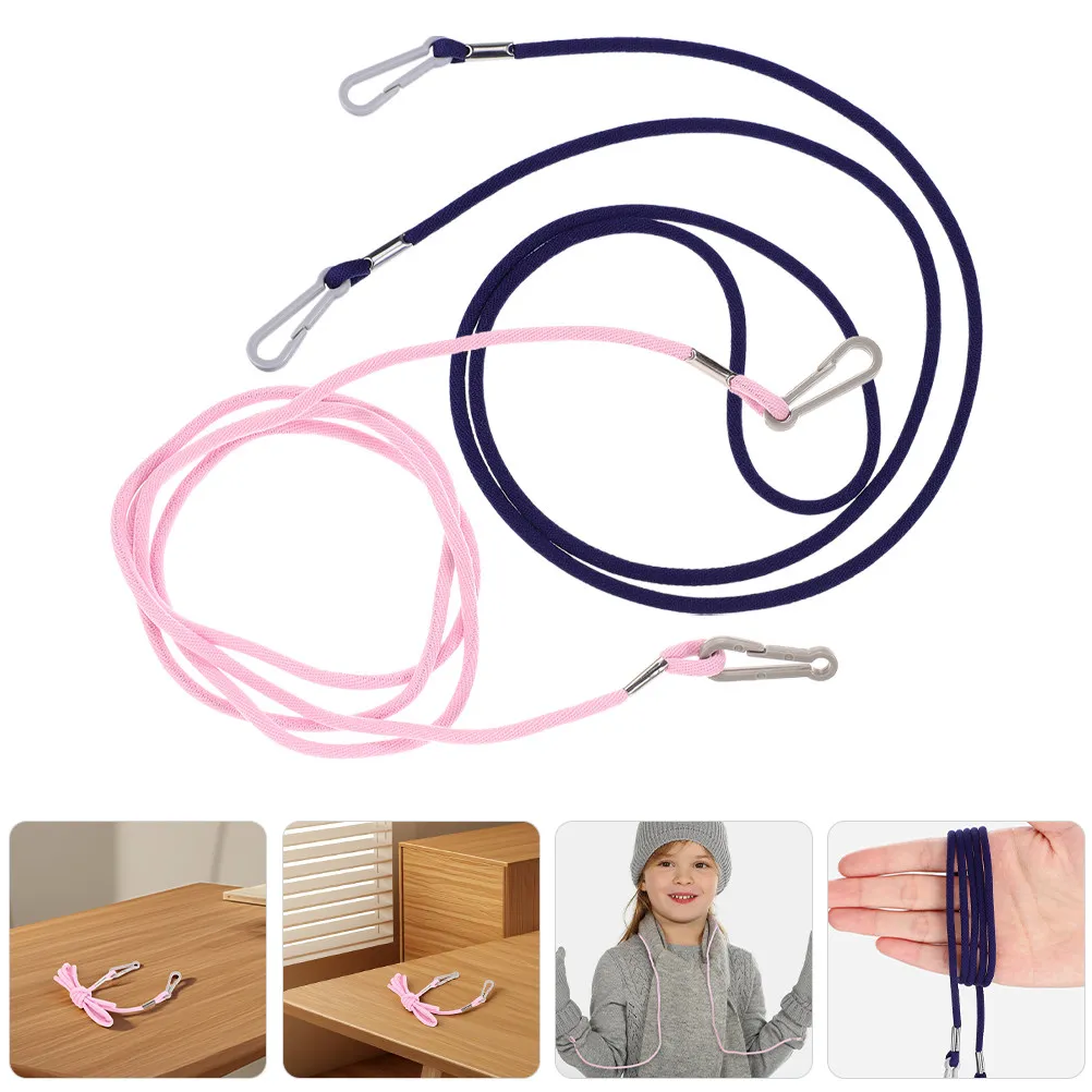 

2Pcs Kids Ski Gloves String Mitten Clips Anti Loss Adjustable Strap Winter Outdoor Snow Play Toddler Glove Holder