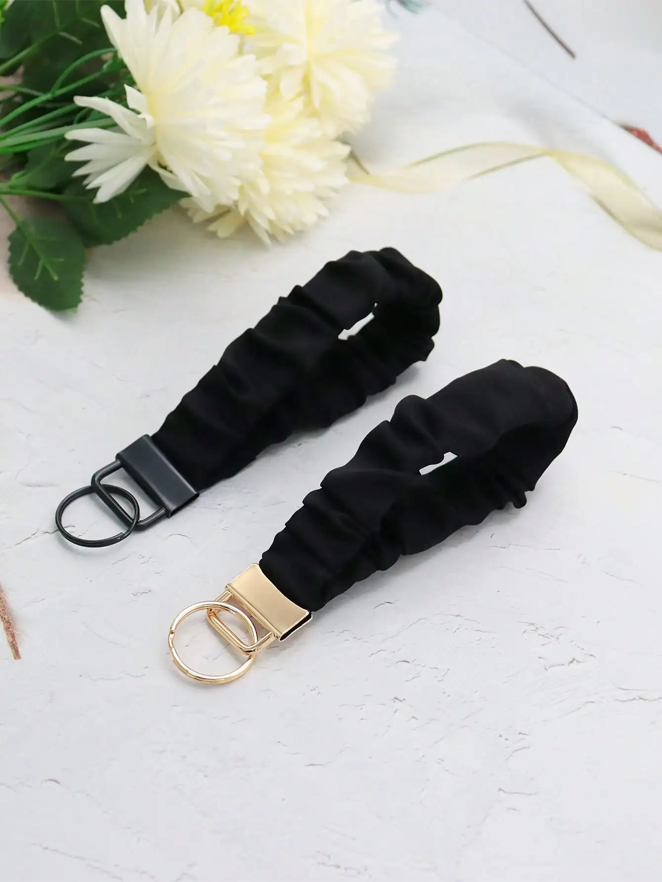 Stilvoller Armband-Schlüsselanhänger, Nylon, elastisches Schlüsselband für Schlüssel, Anti-Verlust, Dickdarm-Schlüsselanhänger, Schlüsselanhänger, Zubehör