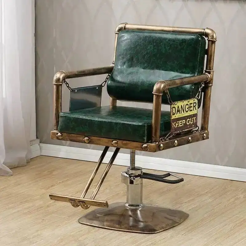 Vintage Cheap Barber Chair Luxury Leg Rest Lifter Personalized Chair Professional Hairdresser Cushion Cadeira Salon Furniture