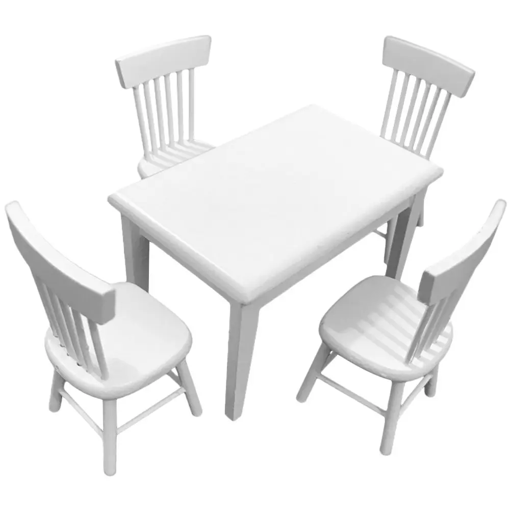 プレイハウス家具-ミニ木製椅子-ミニチュアアクセサリーモデル-ドールハウスパーツ