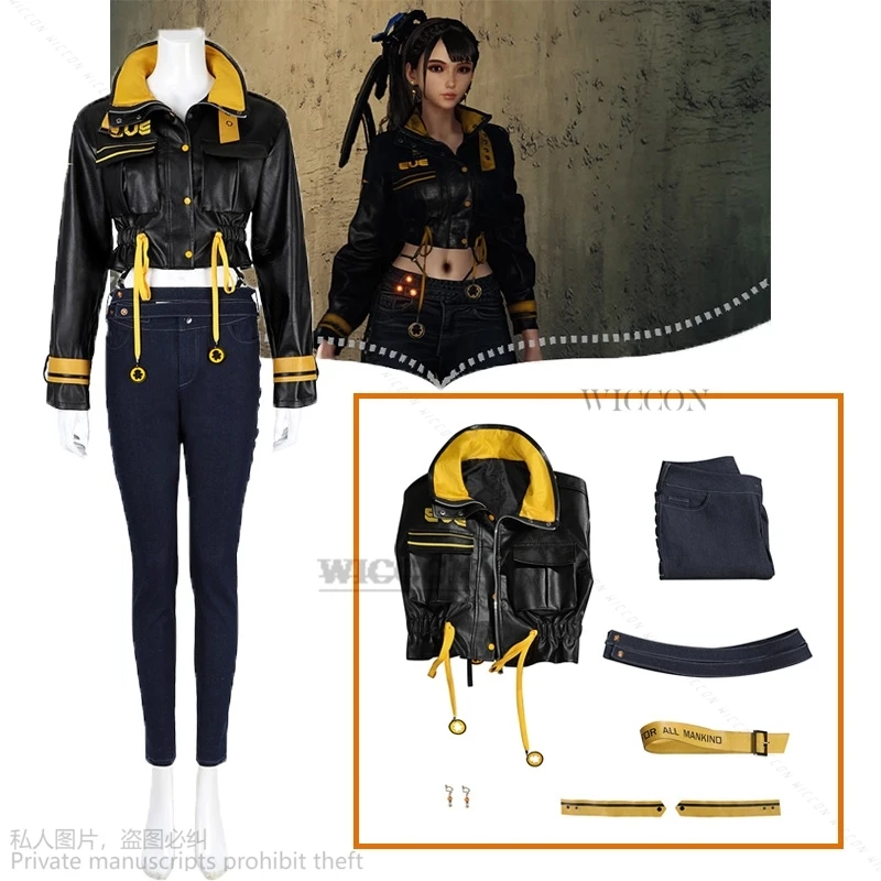 

Game Blade Eve Cosplay Costume Stellar Fantasia Game Coat Pants Full Set Disguise Halloween Carnival Party Clothing Jacket Pants