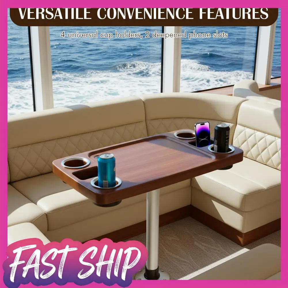 

Морской универсальный органайзер-столик для лодки: 4 подстаканника, 2 держателя для телефонов, 34x18 дюймов, пластиковый, для хранения, аксессуары для судов