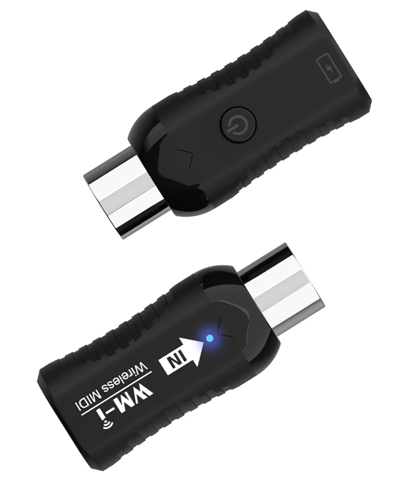 Rechargeable Wireless MIDI Transceiver - Plug-and-Play for EWI/Guitar, No Pairing Required (Portable Design)