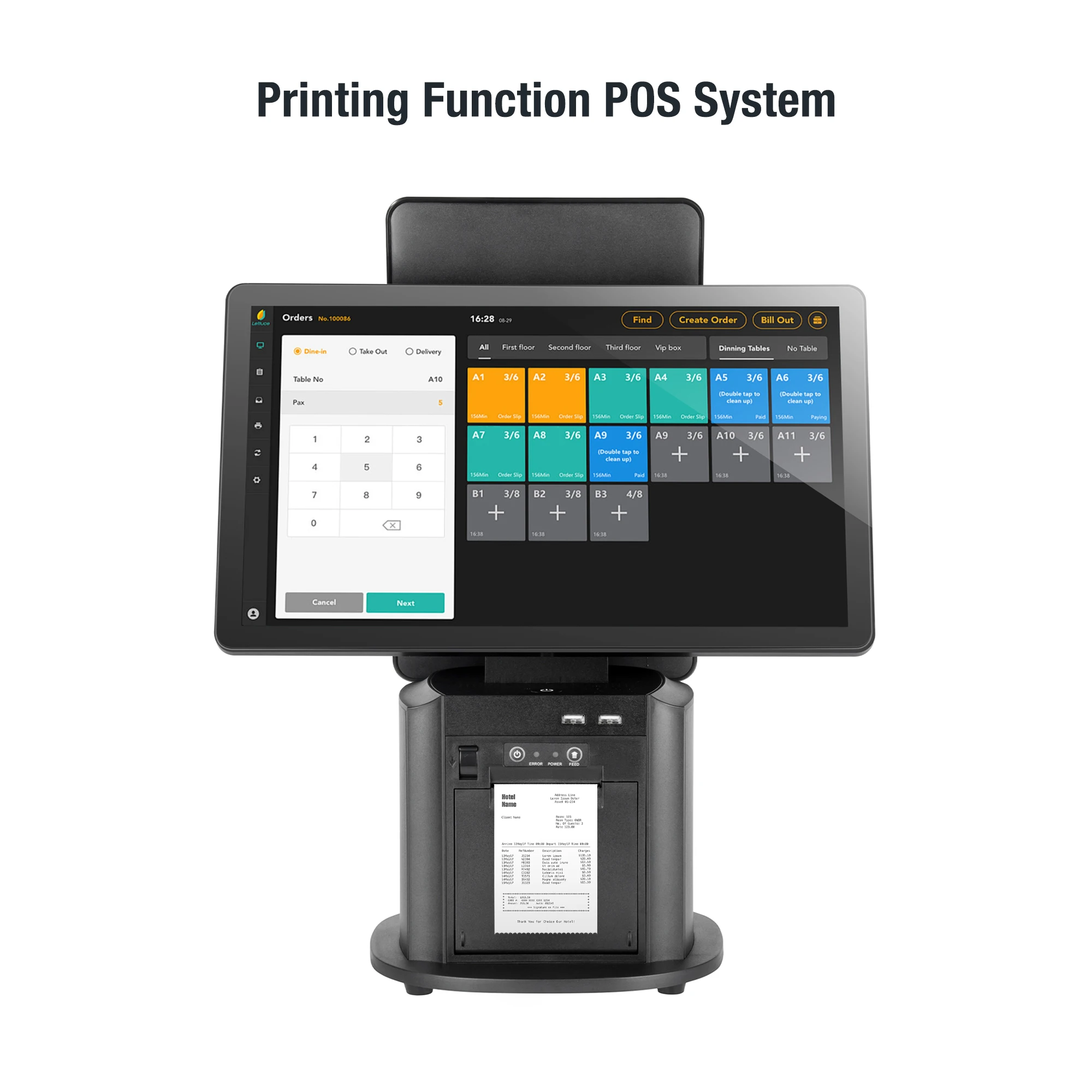 15.6 Inch Pos System Software Terminal Pos Machine Android System Restaurant Billing Hospitality Service All In 0ne Pos Device