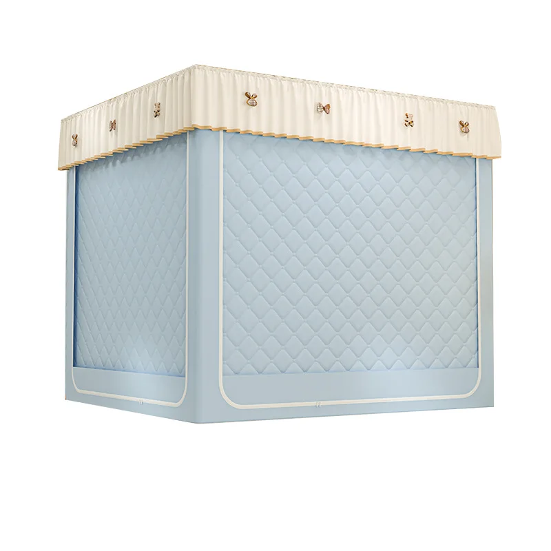 

Blackout anti-drop mosquito net, bed curtain, household bedroom to keep warm, baby and child to prevent bed falling