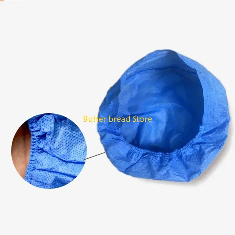 

W89C 10pcs Disposable Elastic Non-Woven Bouffant Chef Catering Dust Hat