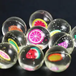 10pcs/lot Funny 25mm  Fruits Clear Rubber Bouncing Bouncy Balls Floating Juggling Jumping Outdoor Sports Toys for Baby Kids Gift