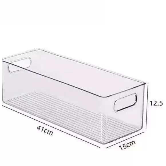 Acrylic Transparent Large Storage Box Long Narrow High Type for Refrigerator Japanese Style Cosmetic Box Ultra High Cabinet