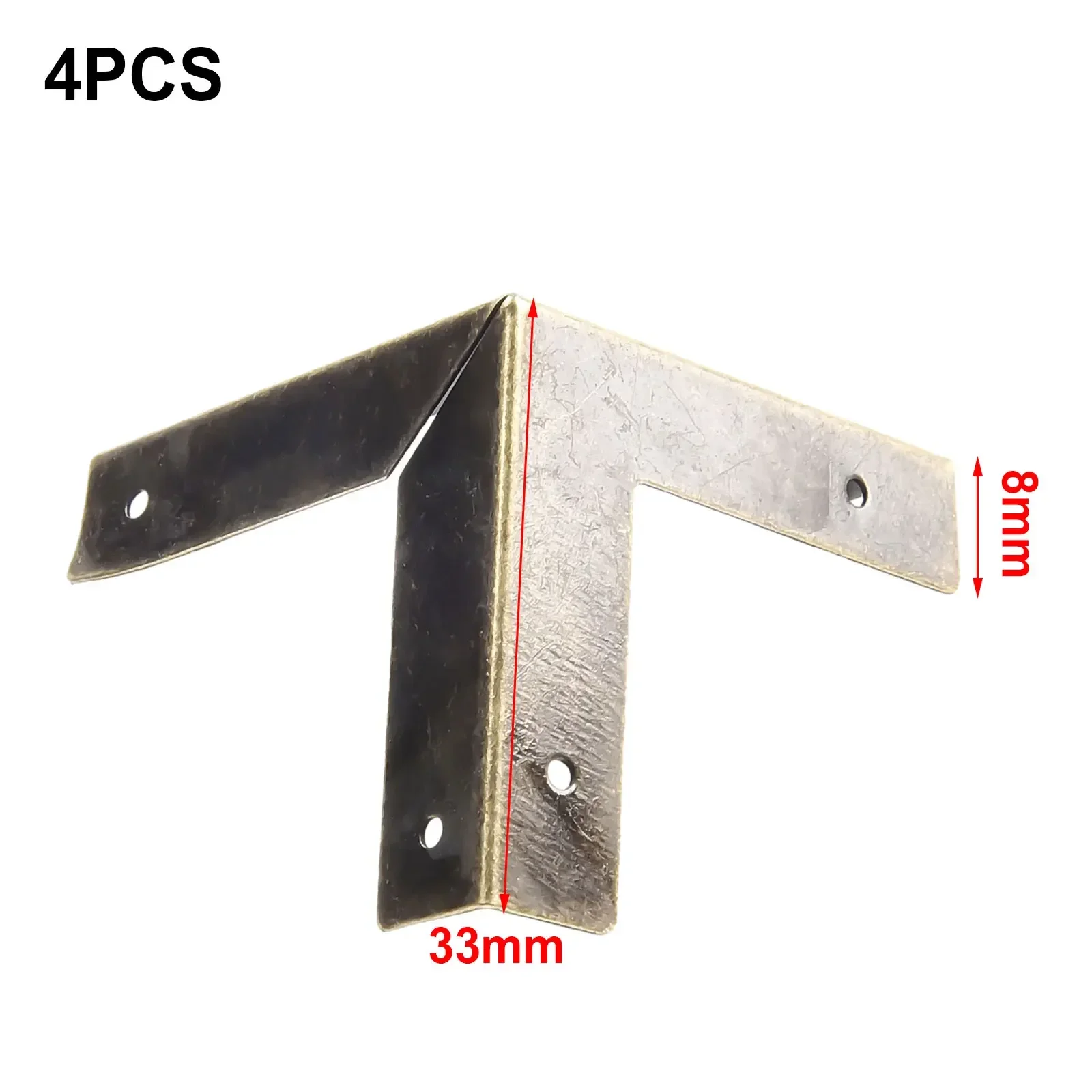 4pcs Box Corner Protector 33MM Zinc Alloy Jewelry Box Corner Protect Decorate Desk Furniture Hardware With Nails Corner Brackets