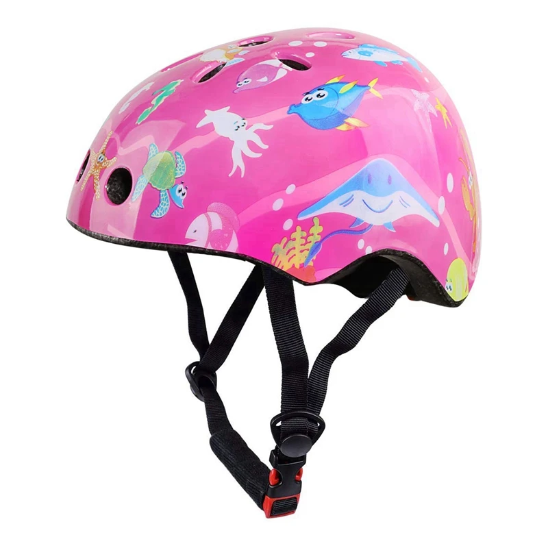 Cute Kids Bike Helmet Boys Girls Adjustable Safety Comfort Helmets For Multi-Sports Cycle Skating