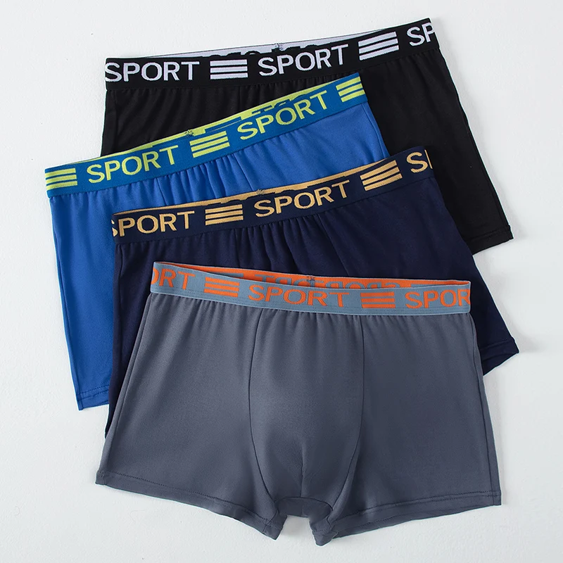 4 Pack Men's Solid …