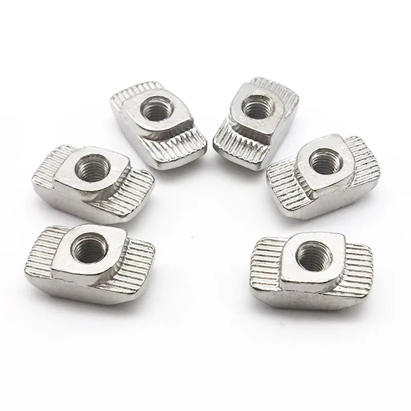 10/ 20/ 50pcs M3 M4 M5 M6 M8  Slot T-nut Sliding T Nut Hammer Drop In Nut Fasten Connector For Aluminum Extrusion