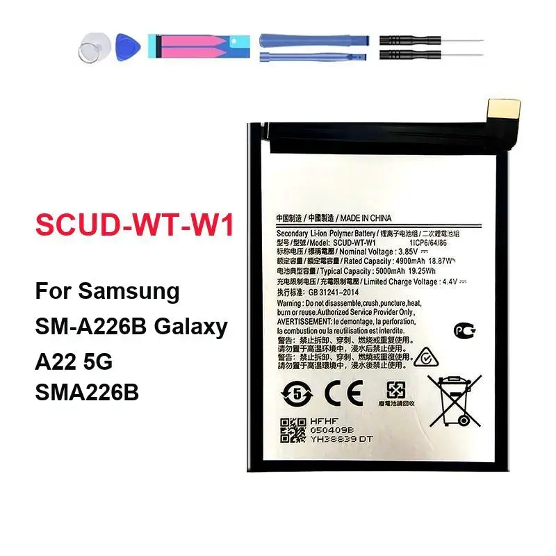Mobile Phone Battery Stable Power Supply For Samsung Galaxy A22 5G SM-A226B 5000mAh Scud-WT-W1