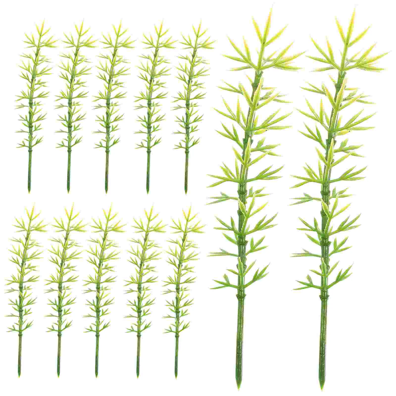 100 Pcs Miniature Train Plant Artificial Plants Model Bamboo Trees Landscape Cactus Decor