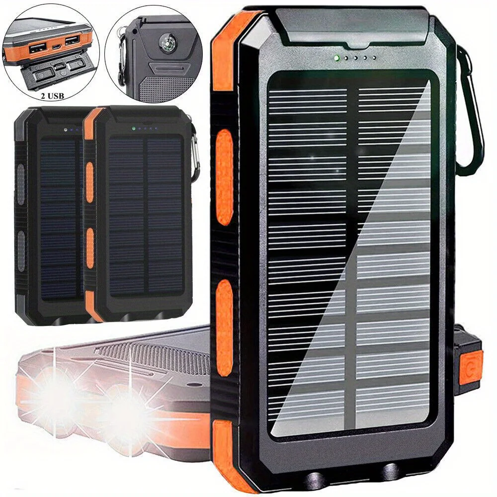 

200000mAh Solar Power Bank Portable Large Capacity Charger Fast Charging Emergency Power Bank Suitable for Xiaomi iPhone Samsung
