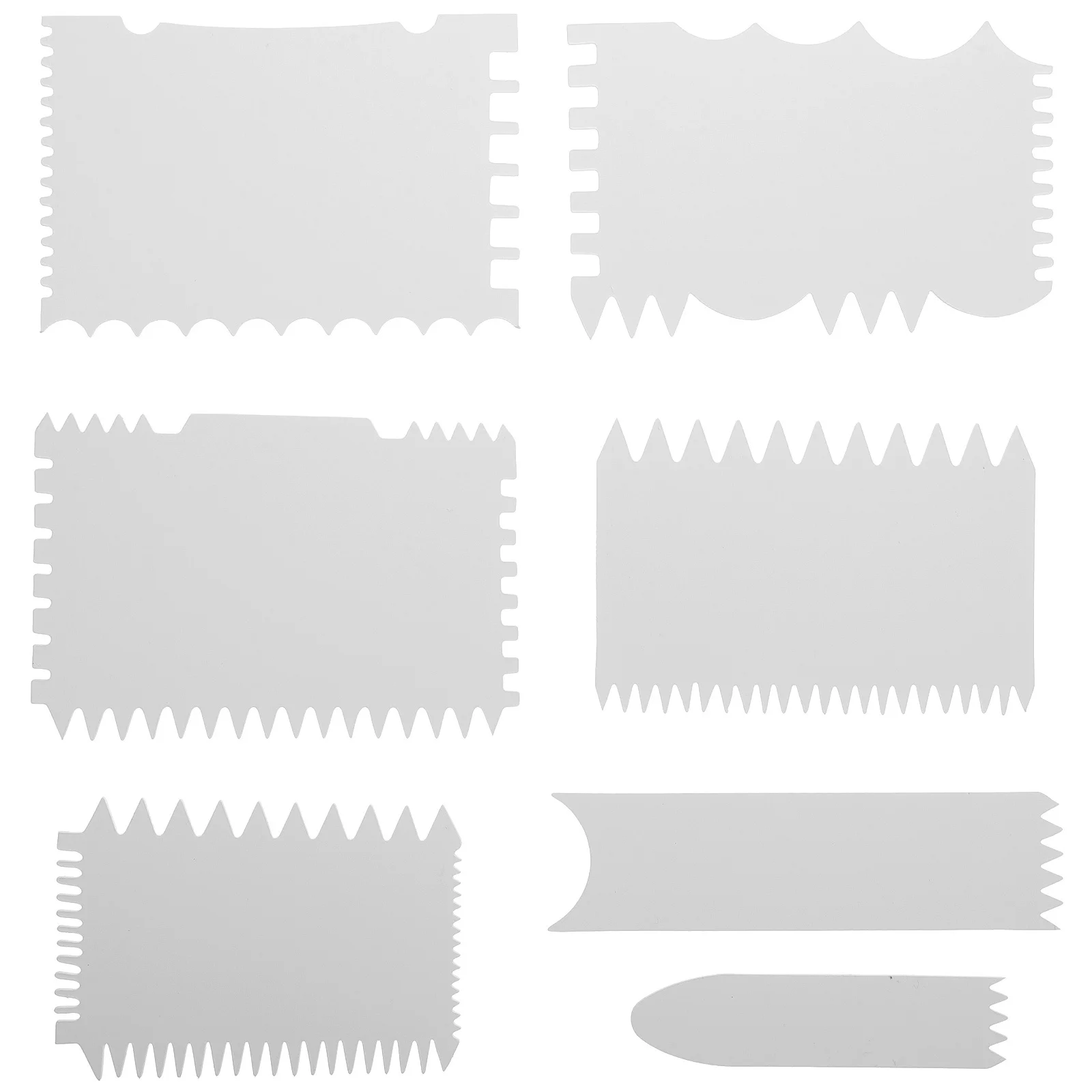 7 قطع من أدوات الرسم المصنوعة من الأكريليك مع تصميم سن المنشار ومجموعة رسم إبداعية للمشروعات اليدوية اليدوية