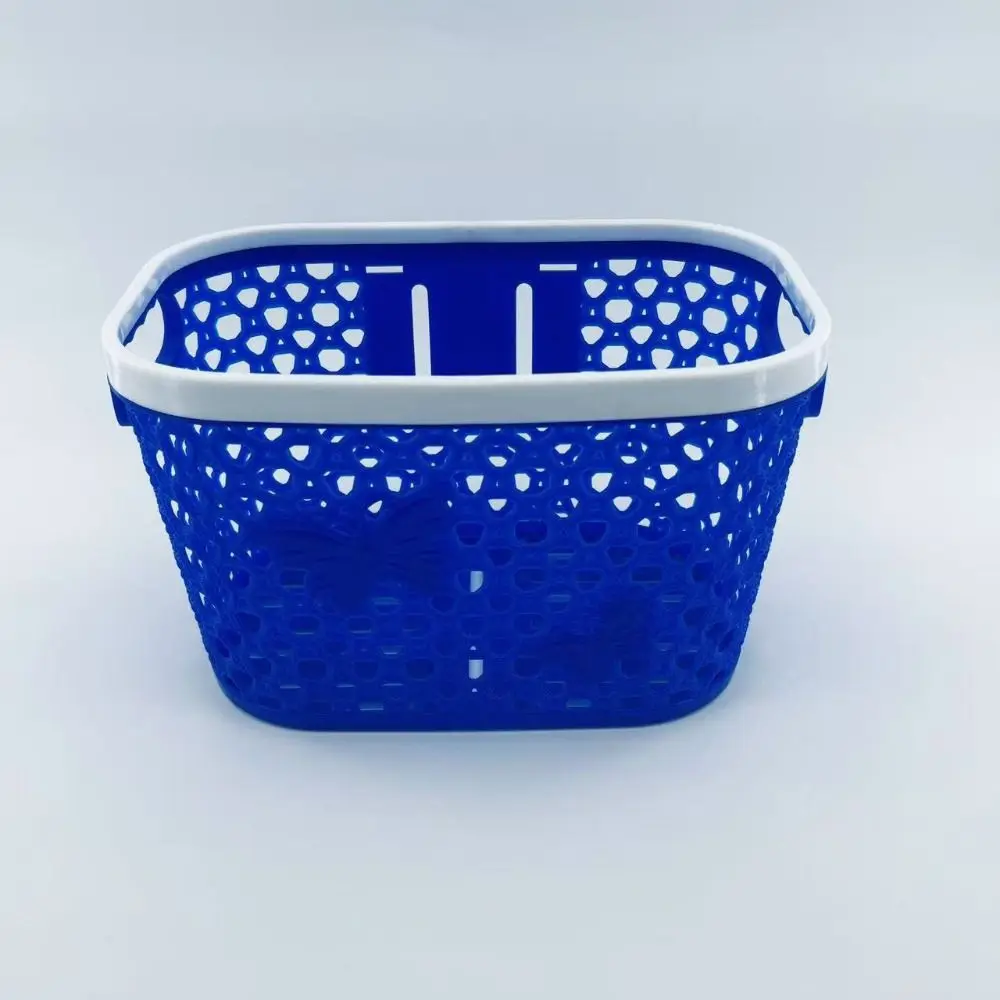 Thickened Plastic Children Kids Bicycle Basket 12/14/16/18/20 inches Universal 7 Colors Front Riding Basket Front Handle Carrier view 5