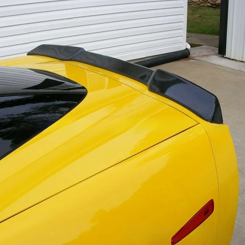 For 2005-2013 Corvette C6 ZR1 Wing Spoiler Extended Style ABS Plastic Rear Trunk Lid Carbon fiber pattern car Accessories
