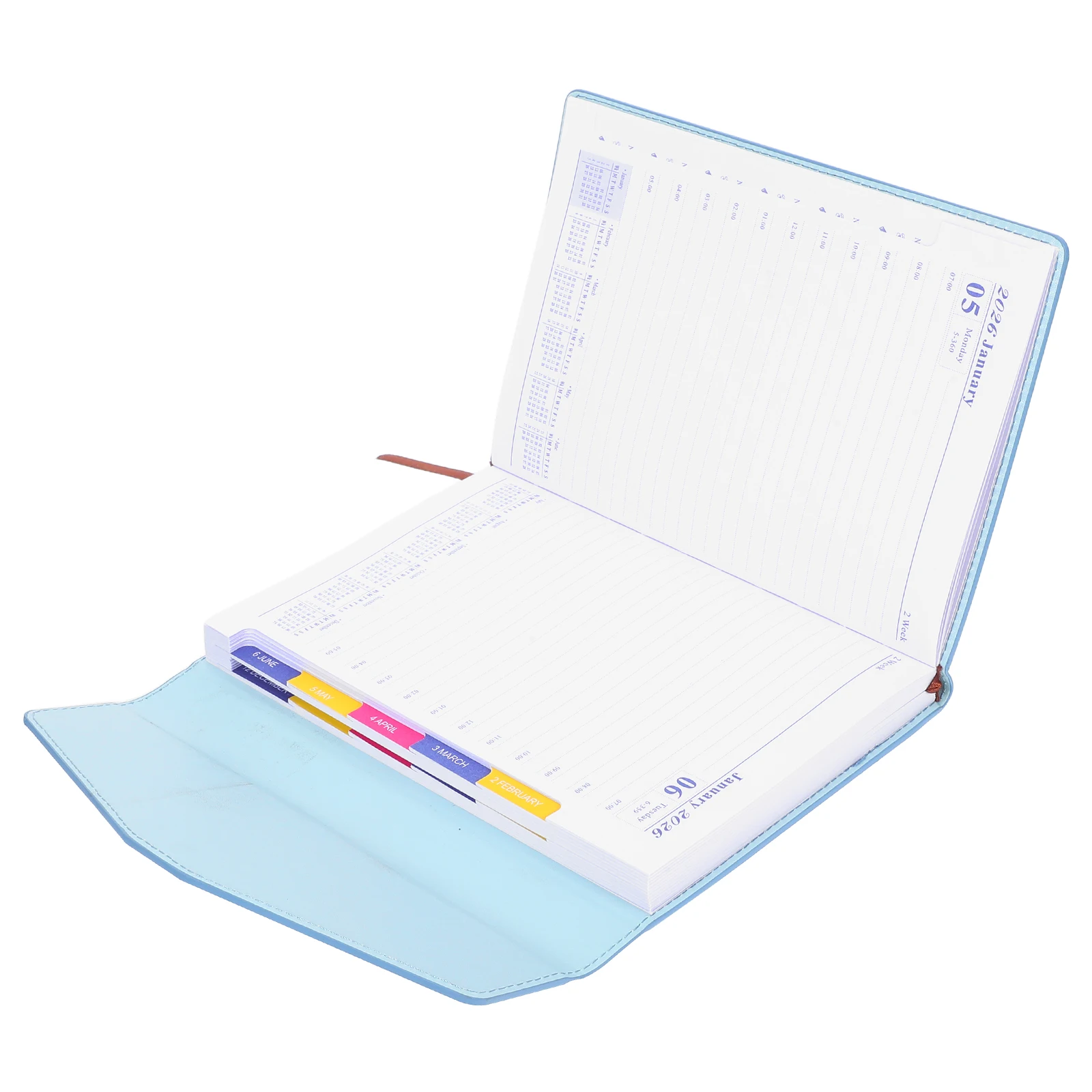 

2026 Schedule Notepad Planner Daily Monthly Schedules Appointment Book Sky Blue Work Journal Task Management Ink Resistant Paper